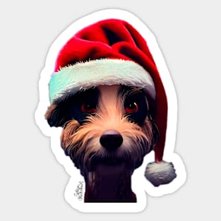 Christmas Funny dog Sticker